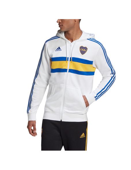 campera boca adidas blanca