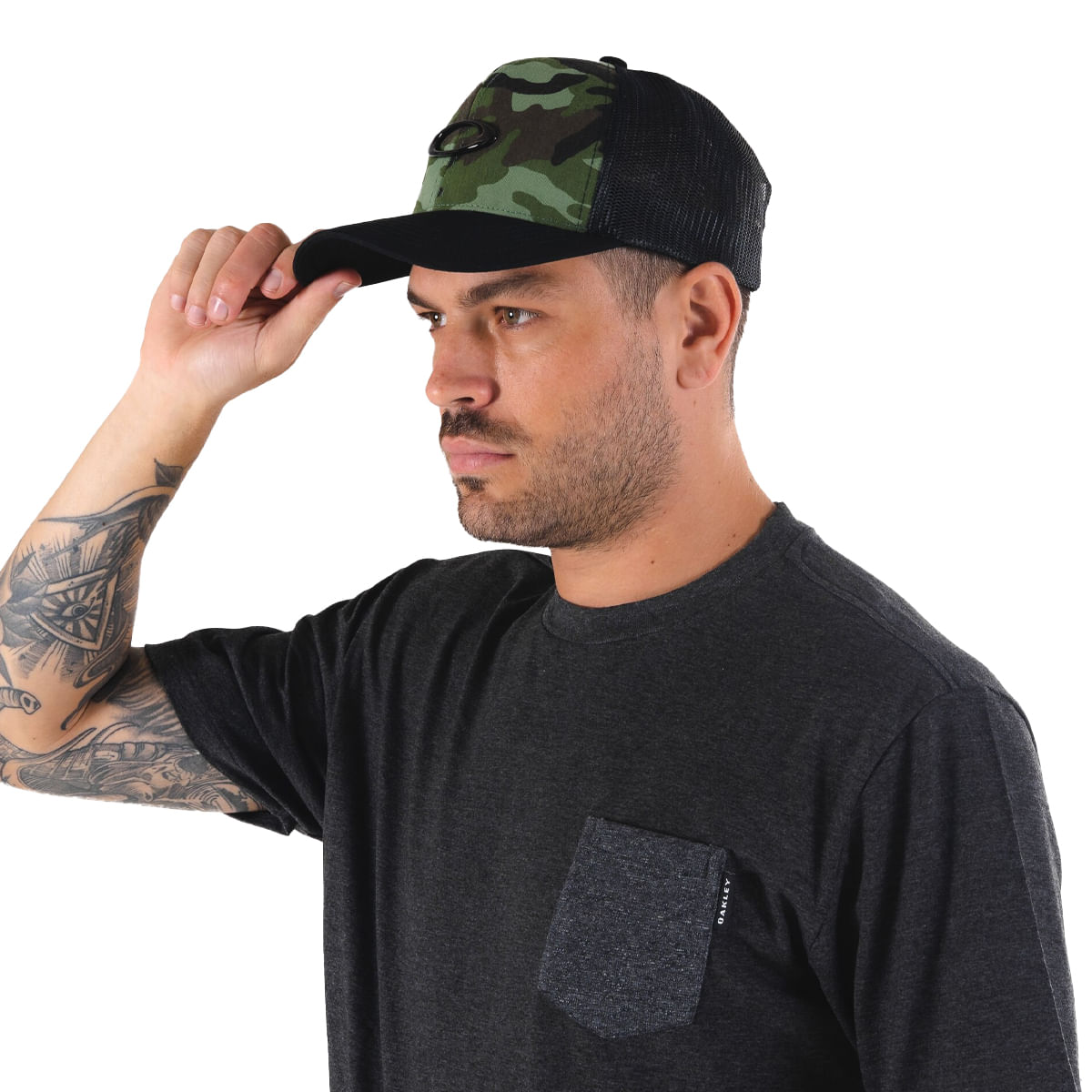 Gorra Oakley Metal Ellipse Camo Trucker — imagen 3