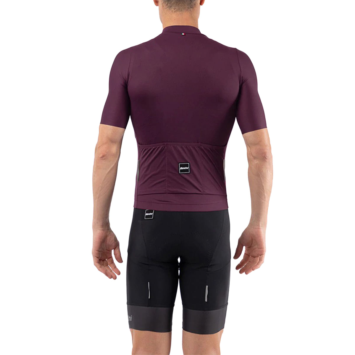 Remera Santini Ciclismo Compass Burgundy Hombre — imagen 3